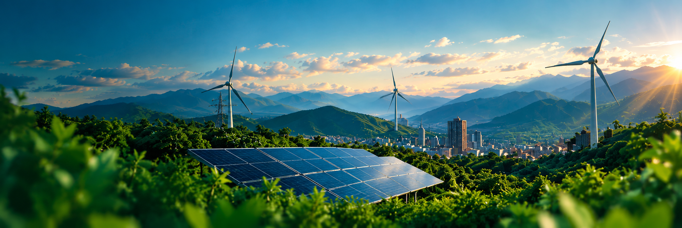 Aerogeneradores y paneles solares